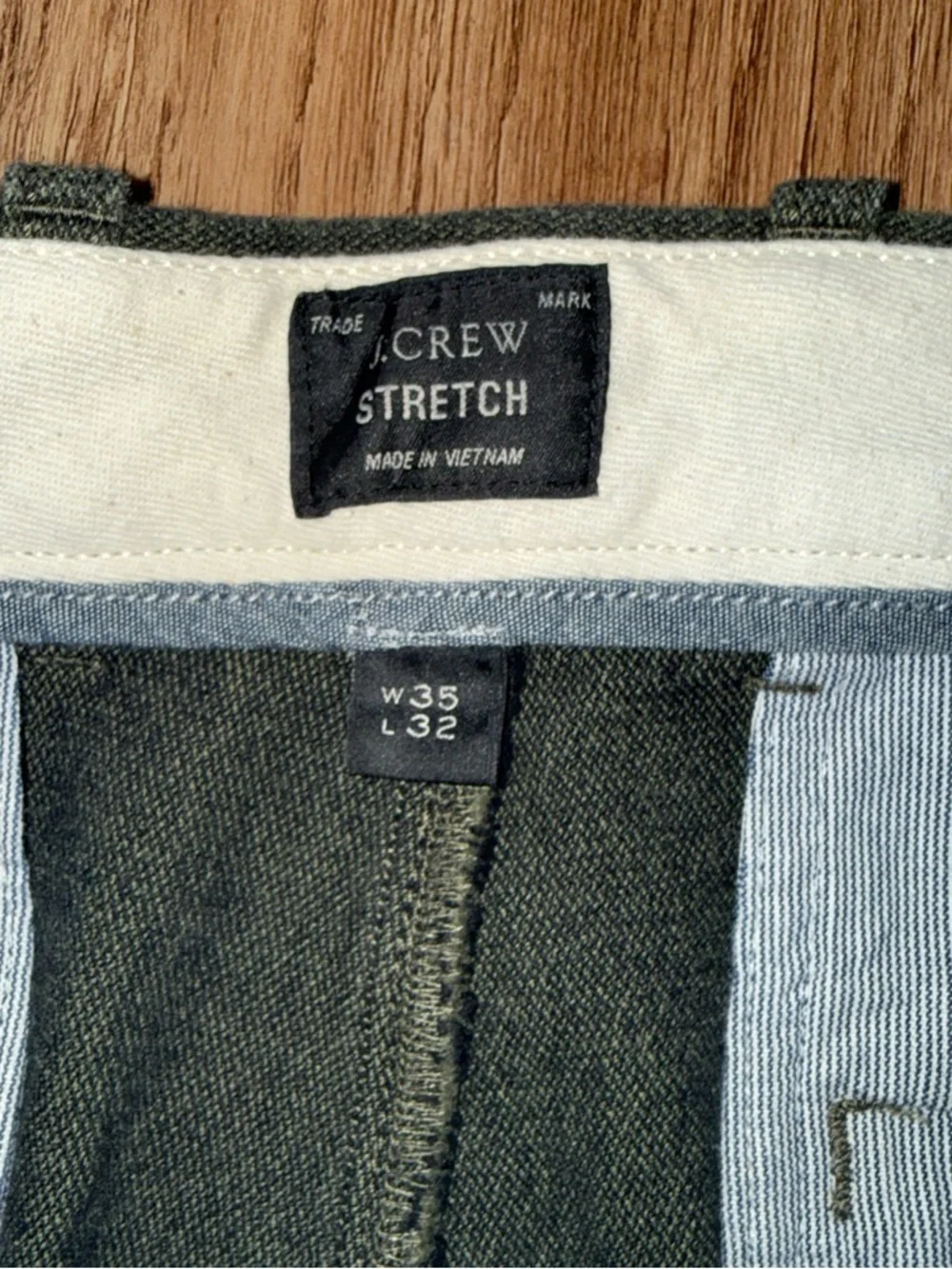 J. Crew Dark Olive Green Men’s Dress Pants